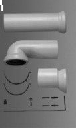 Duravit Starck Me by Vario connector set 0014220000 Universal finish and eccentric, for WC