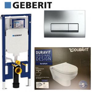 Duravit Durastlye Rimless Wall-hung WC + Grohe Concealed Cistern Set 45383900A1-SET