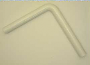 Flush pipe Bend D 50 / 44mm L 39 / 35cm white