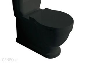 Galassia Ethos Black polyester / wooden seat-cover Soft Close, chromed hinges 