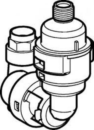 Geberit pressure reducing valve with pipe interrupter 241481001