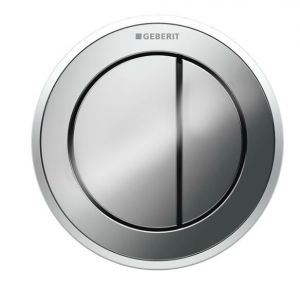 Geberit Type10 Dual Flush Button - 116.055.KH.1 Matt/Gloss Chrome