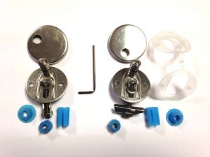 HARO C4302G SoftClose classic hinge BVO - toggle bolts, stainless steel 1 set with expansion set