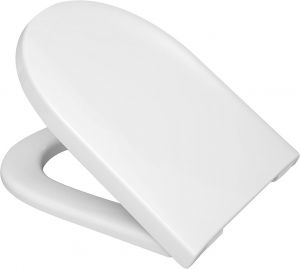 Haro Tube SoftClose Premium Toilet Seat White Hinged Folding Pegs C4302g 5197