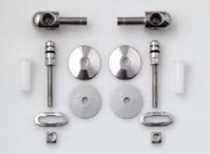 Laufen toilet seat Chrome Hinges 8.9255.2.000.000.1, Mount Kit for Toilet Seat Living and Moderna Laufen 8934660000001