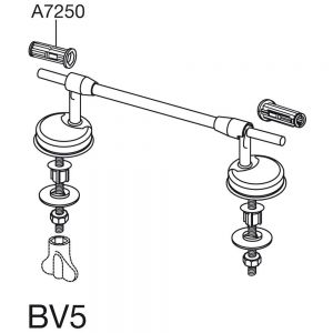 Pressalit BV5 and BV6 Toilet Seat Hinges