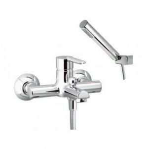 RAMON SOLER ODISEA BATH / SHOWER MIXER WITH SHOWER HOSE AND CHROME HAND SHOWER 3705