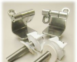 ROCA REPLACEMENT POLO LAURA VICTORIA TOILET SEAT HINGE SET ONLY STEEL HINGES