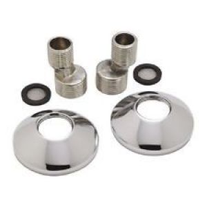 SHOWER BAR MIXER VALVE EASY WALL FIXING KIT CHROME EXPOSED ROUND FITTING
