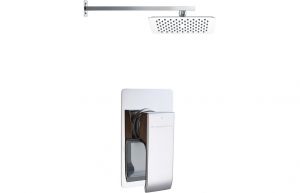 Square Shower Pack 2 - Cubic Single Lever & Slim Overhead Shower DICMP0044