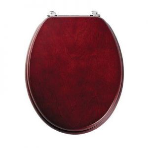 Tavistock Premier Mahogany Toilet Seat and cover with Chrome Fittings 0202