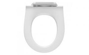 Toilet seat without cover with soft close with hinge Polygiene