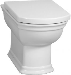 Vitra Serenada Back-To-Wall / Wall Hung and Close Couple Toilet Seat and Cover Soft /Slow Closing White 95-003-029